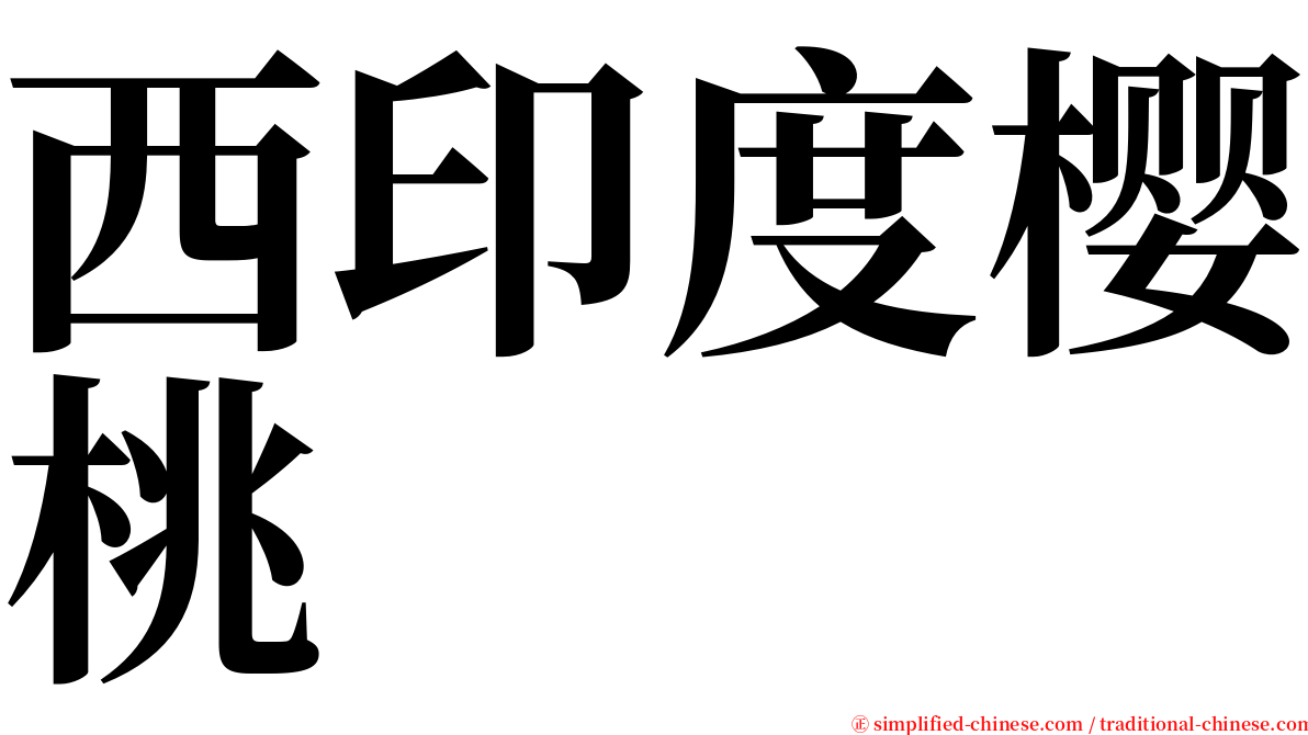 西印度樱桃 serif font