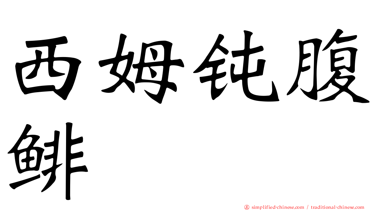 西姆钝腹鲱