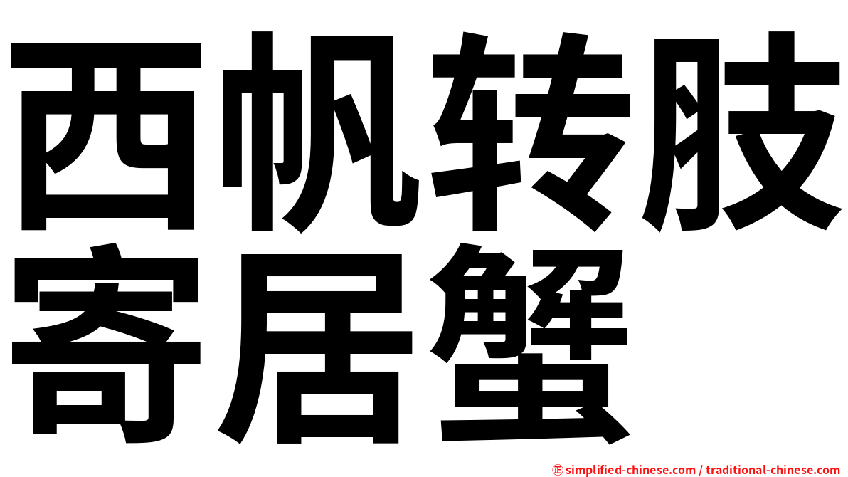 西帆转肢寄居蟹