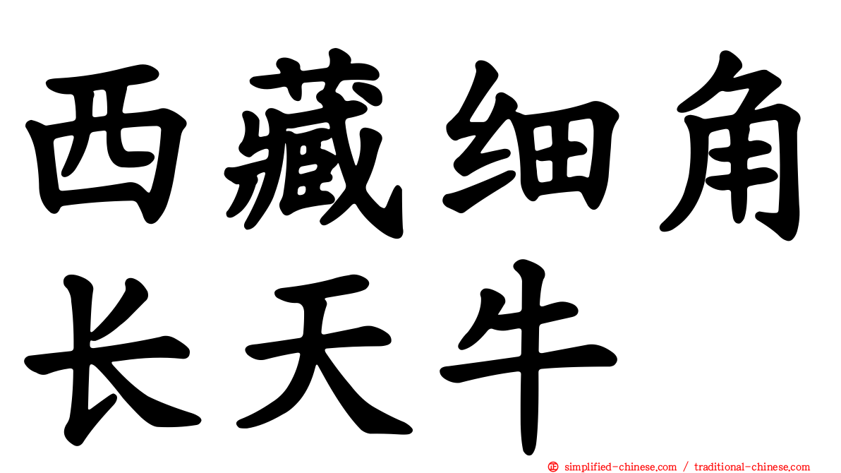 西藏细角长天牛