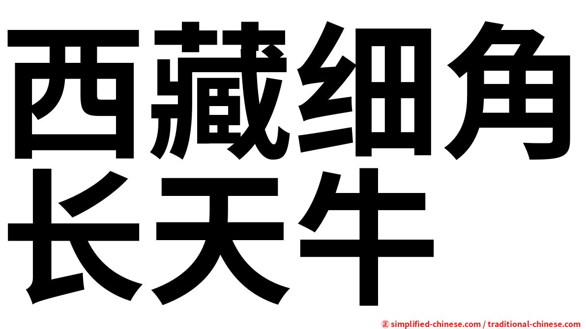 西藏细角长天牛