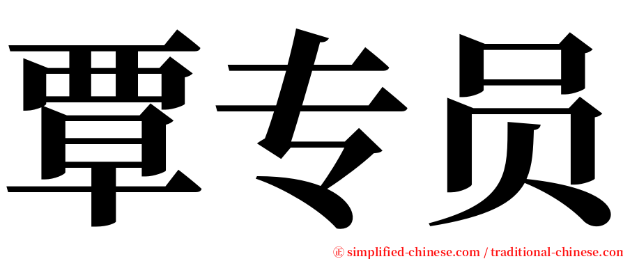 覃专员 serif font