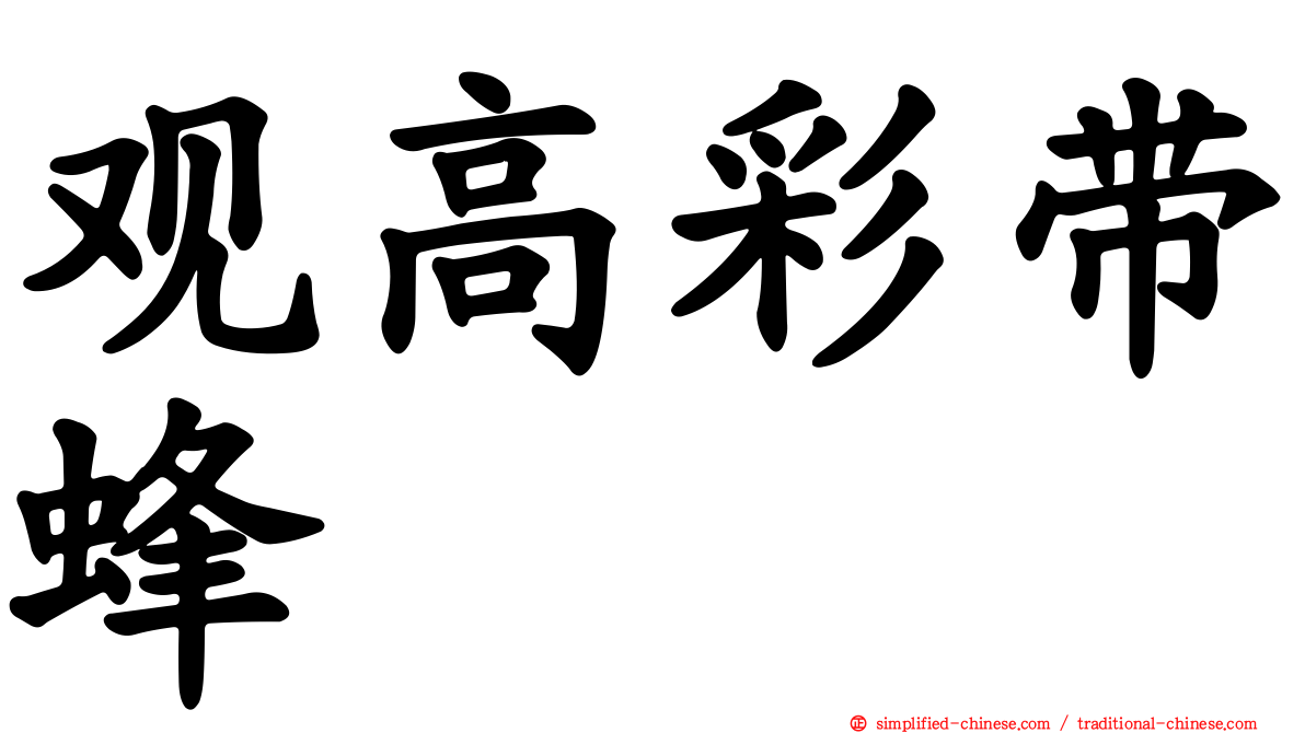 观高彩带蜂