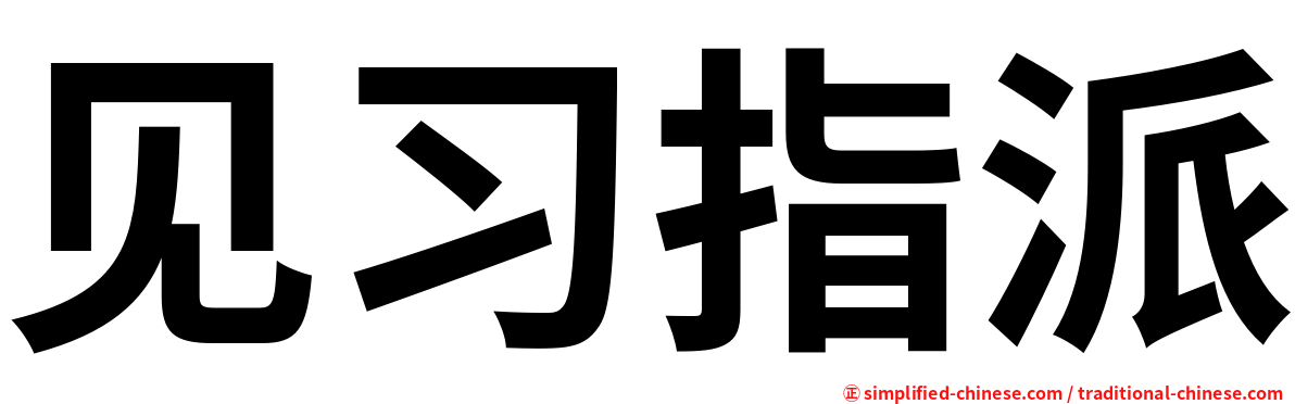 见习指派