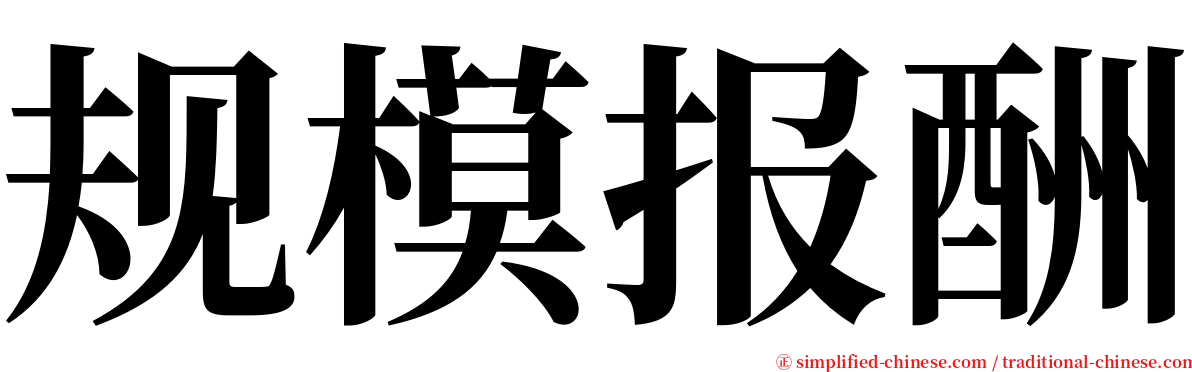 规模报酬 serif font