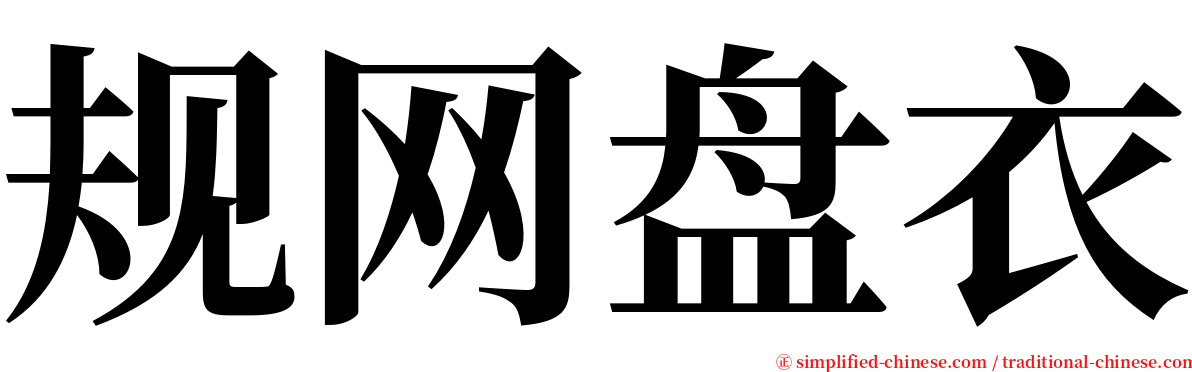 规网盘衣 serif font