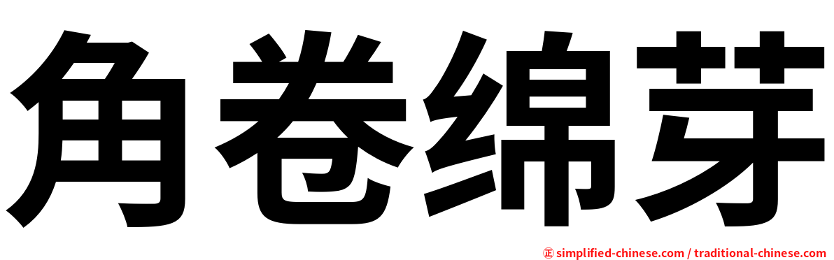 角卷绵芽