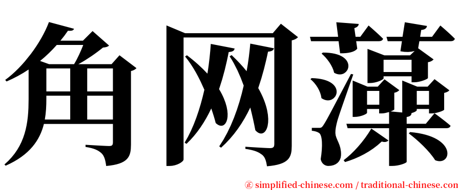 角网藻 serif font