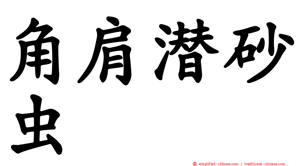 角肩潜砂虫