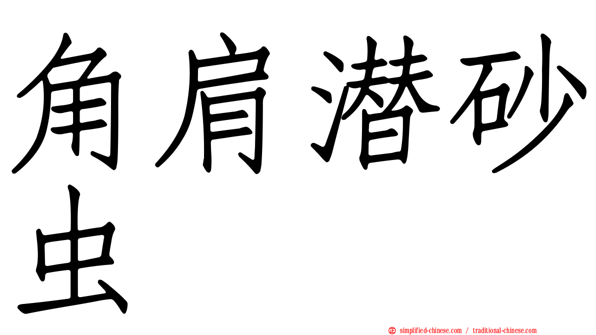 角肩潜砂虫