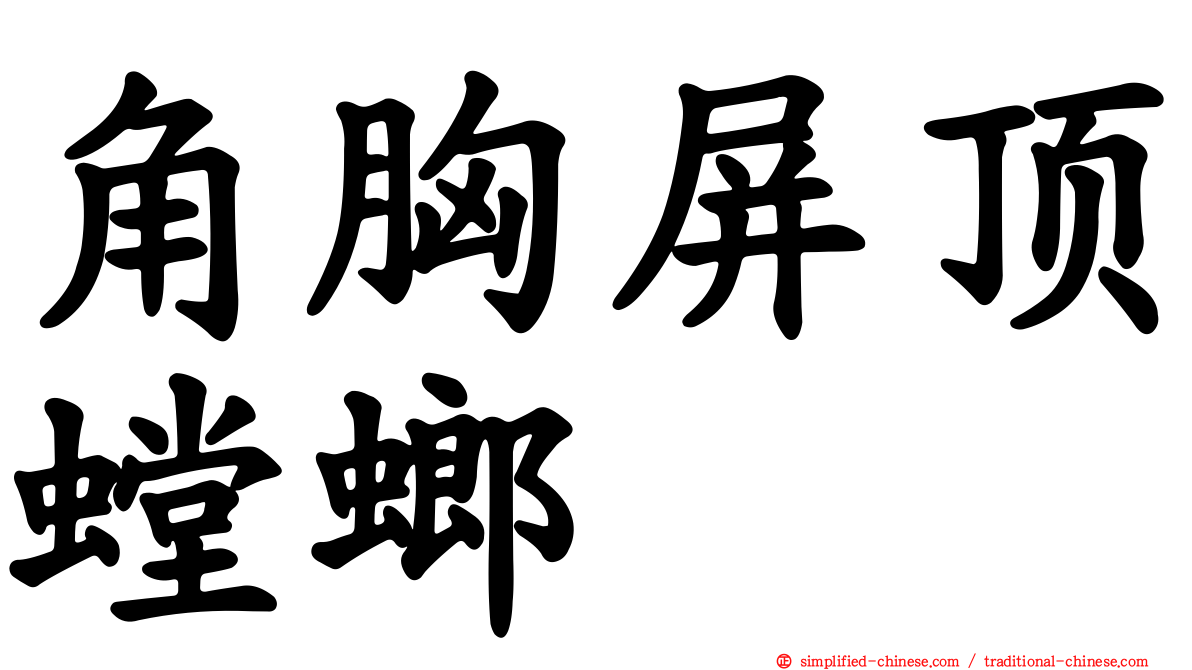 角胸屏顶螳螂