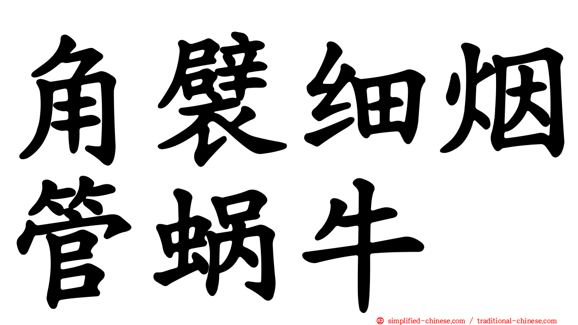 角襞细烟管蜗牛