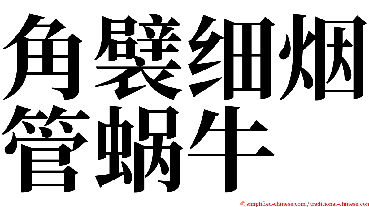 角襞细烟管蜗牛 serif font
