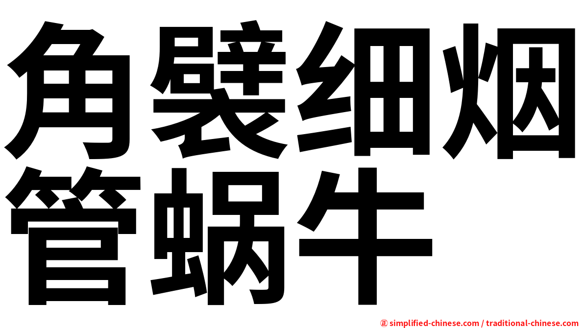 角襞细烟管蜗牛