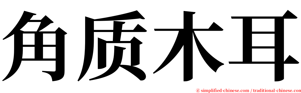 角质木耳 serif font
