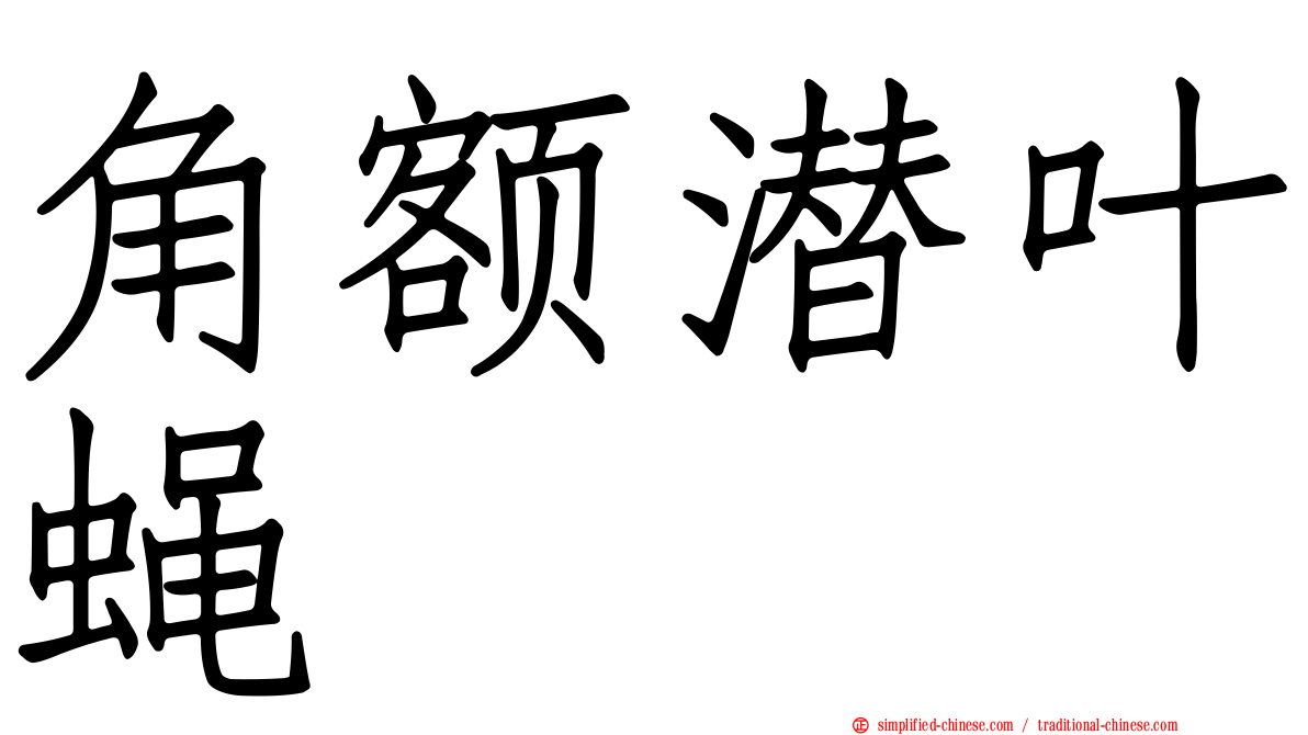 角额潜叶蝇