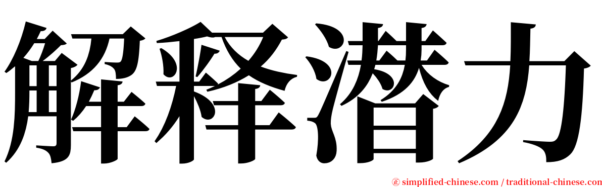 解释潜力 serif font