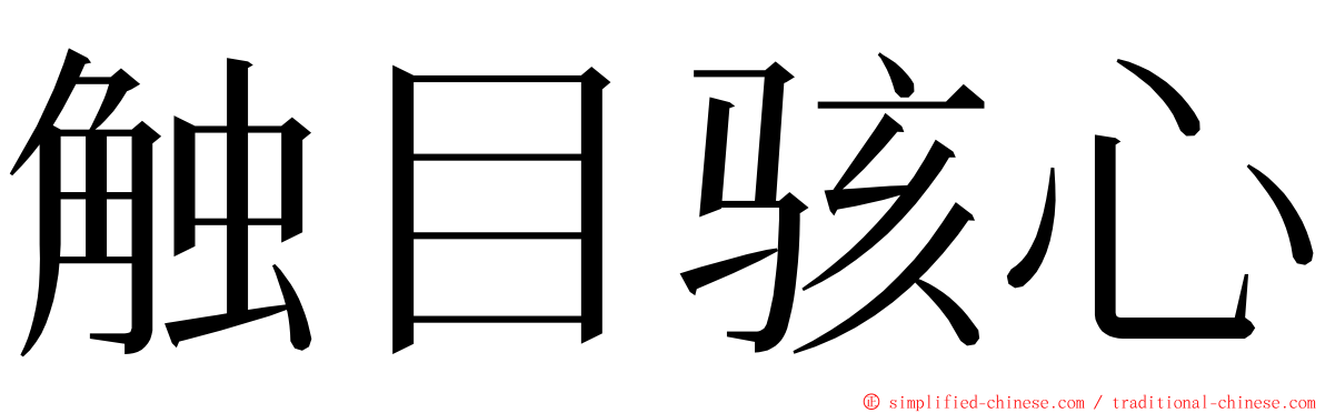触目骇心 ming font