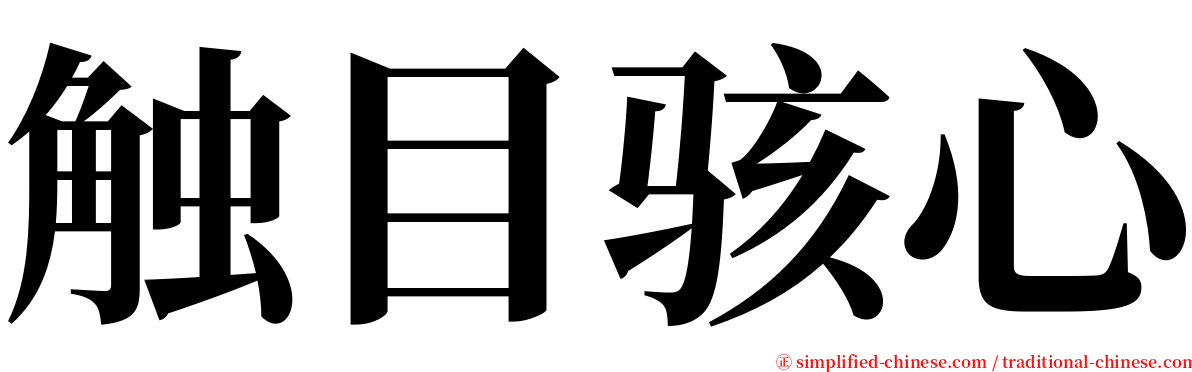 触目骇心 serif font