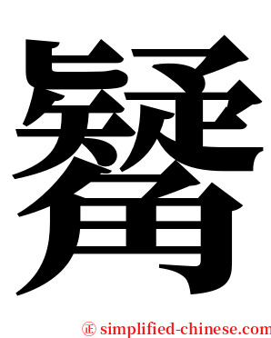 觺 serif font