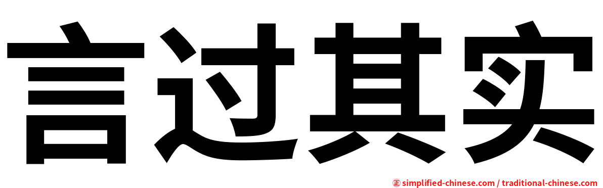 言过其实