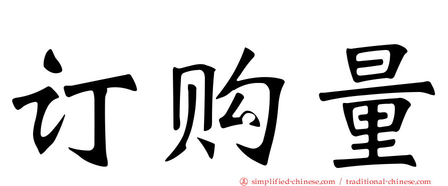 订购量