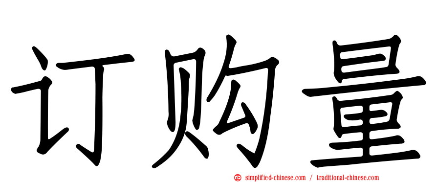 订购量