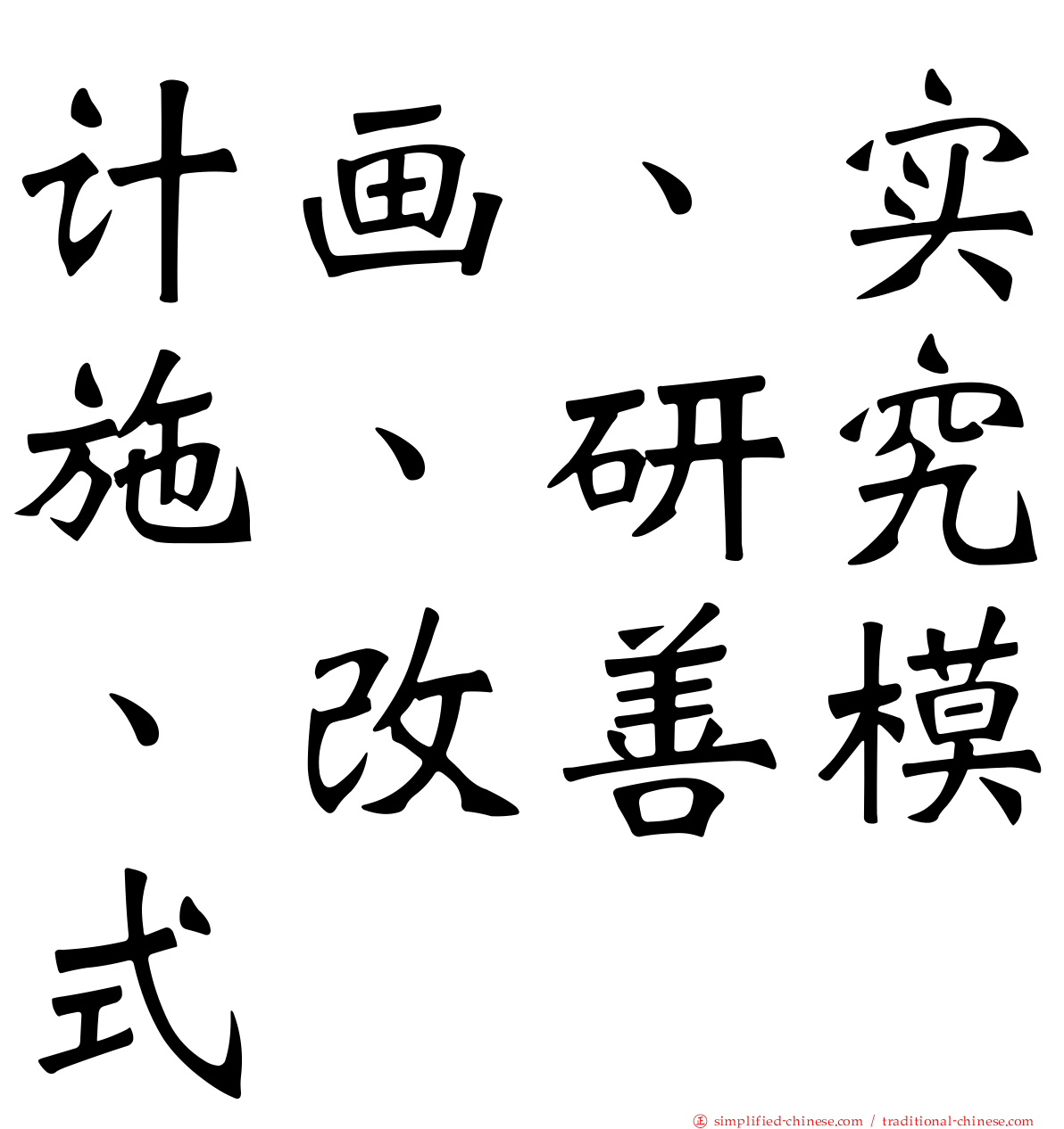 计画、实施、研究、改善模式