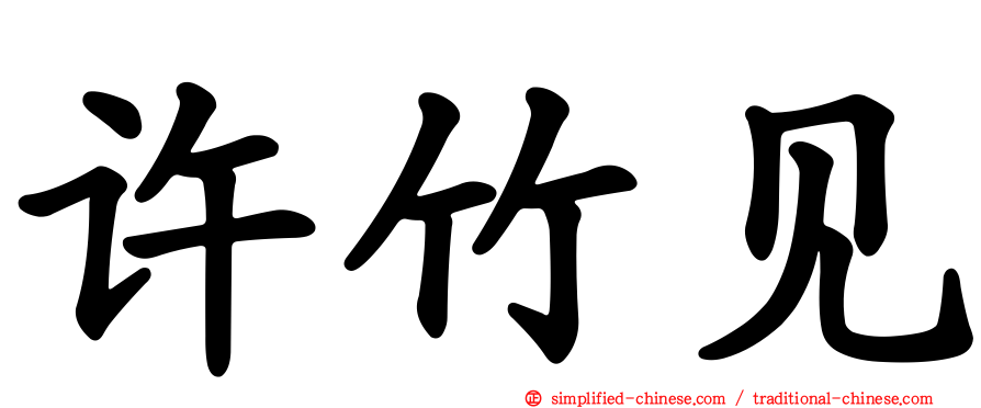 许竹见