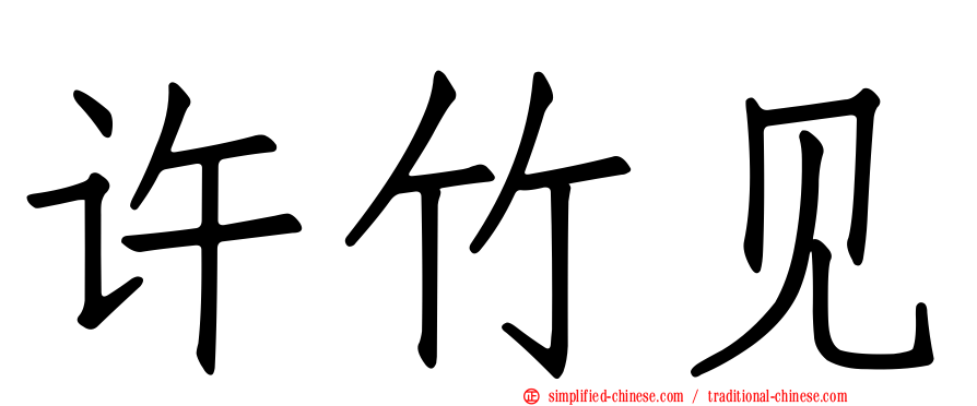 许竹见
