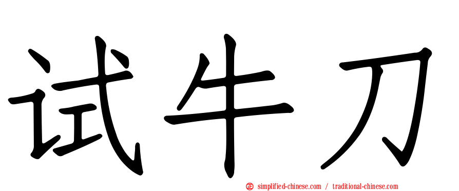 试牛刀