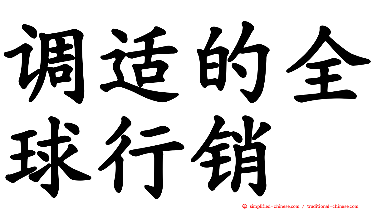 调适的全球行销