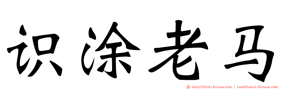 识涂老马