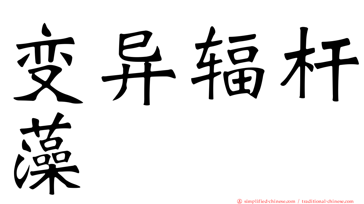 变异辐杆藻