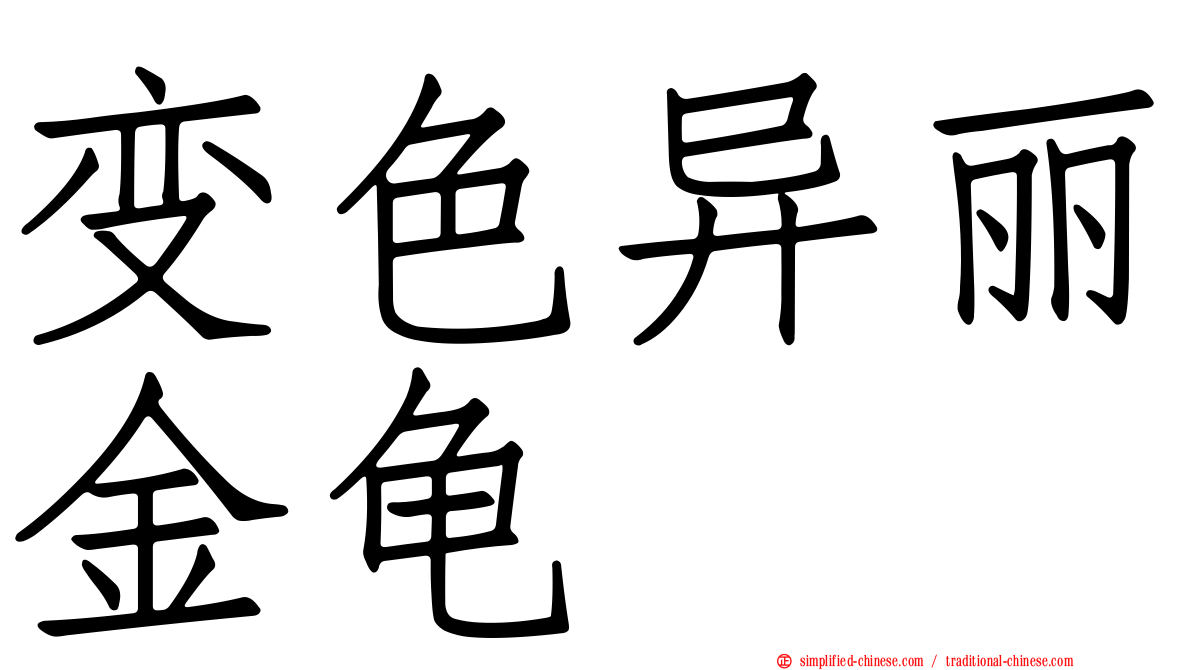 变色异丽金龟