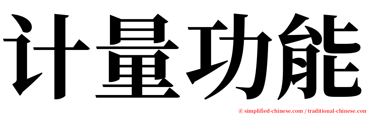 计量功能 serif font