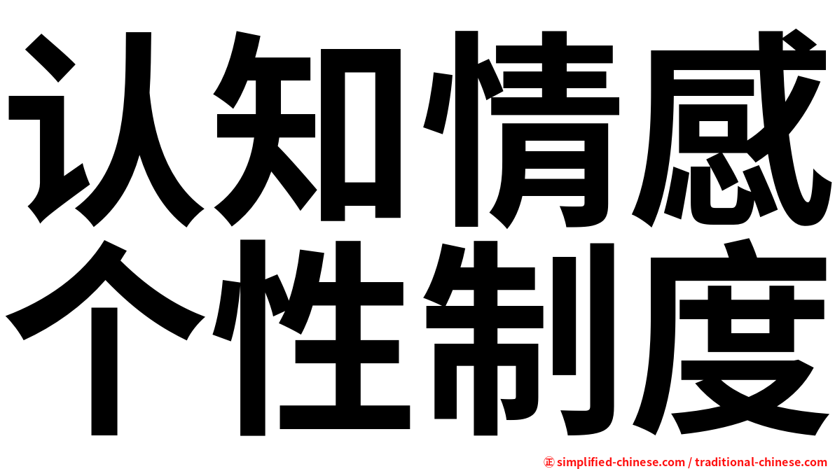 认知情感个性制度