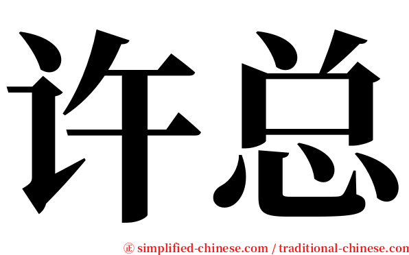 许总 serif font