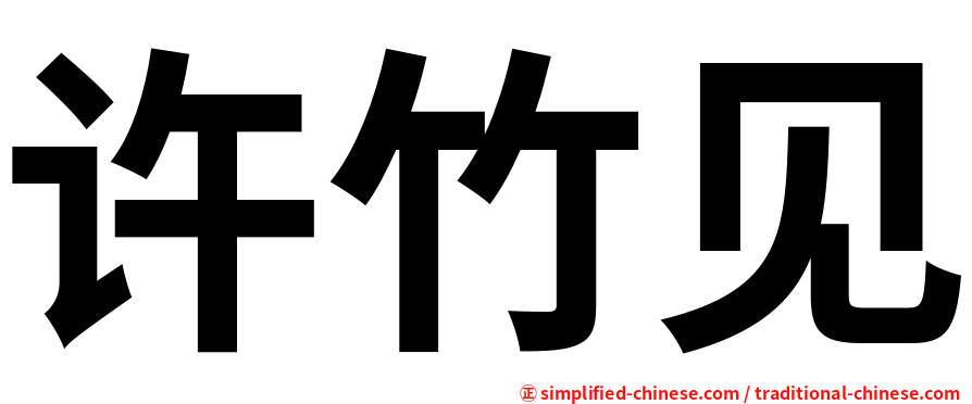 许竹见