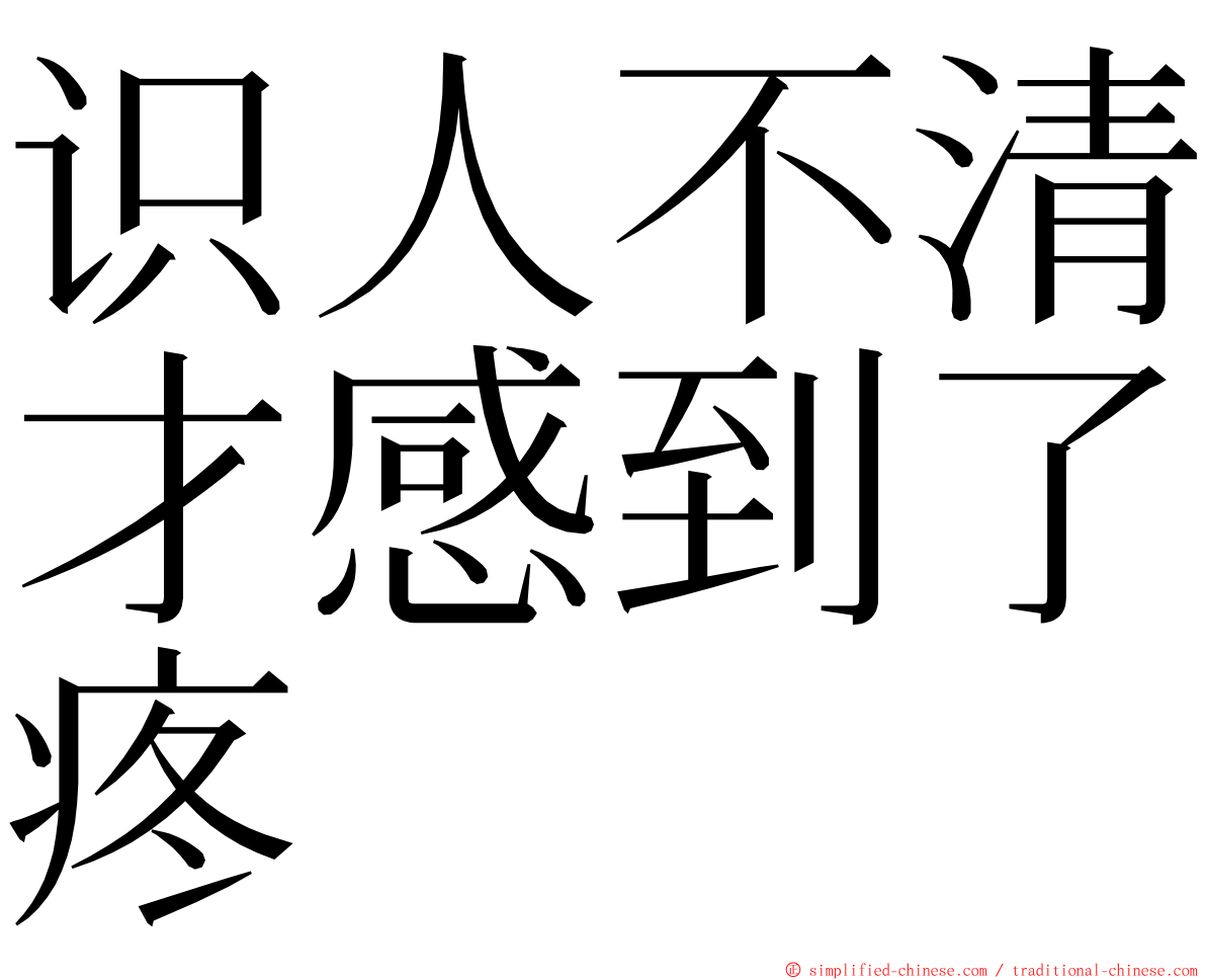 识人不清才感到了疼 ming font