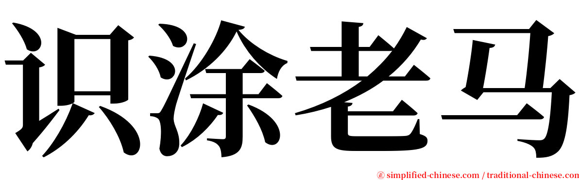 识涂老马 serif font