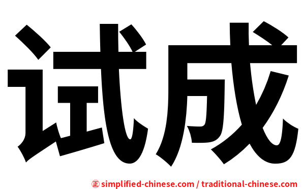 试成