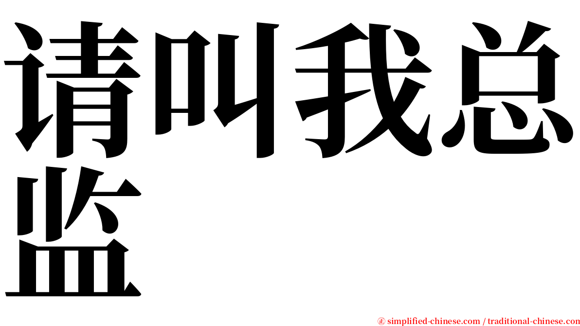 请叫我总监 serif font