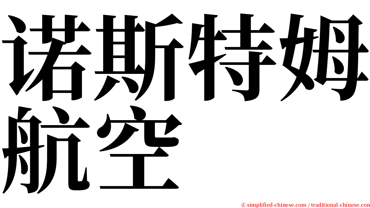 诺斯特姆航空 serif font