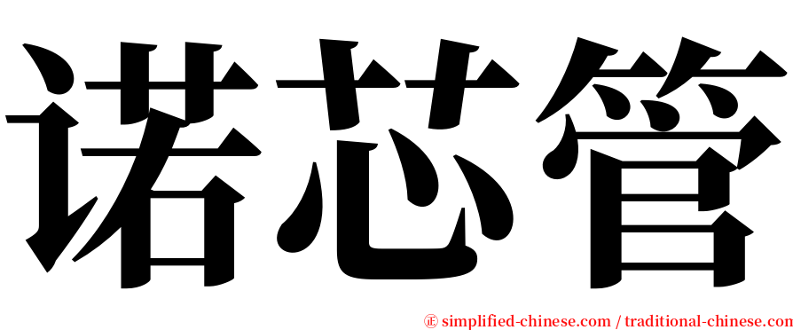 诺芯管 serif font