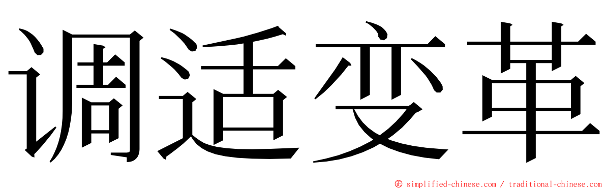 调适变革 ming font
