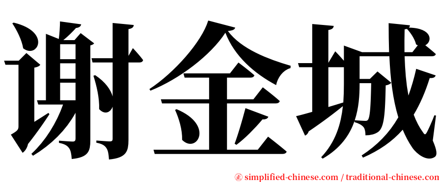 谢金城 serif font