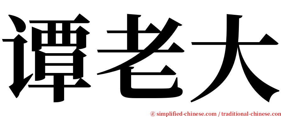 谭老大 serif font