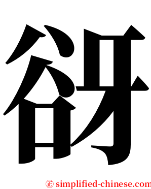 谺 serif font