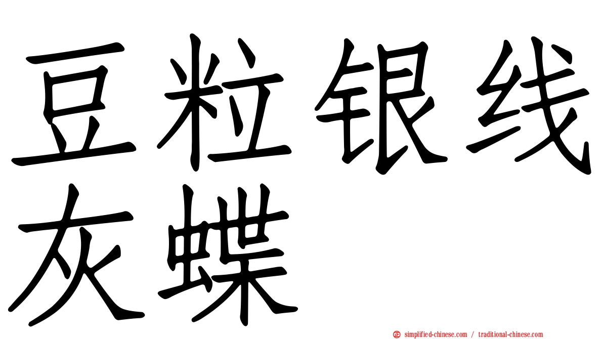 豆粒银线灰蝶